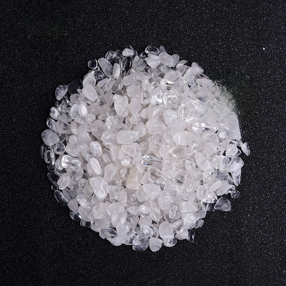 Natural purple yellow white powder crystal fluorite rubble Quality Chips 7-9mm 100 Grams