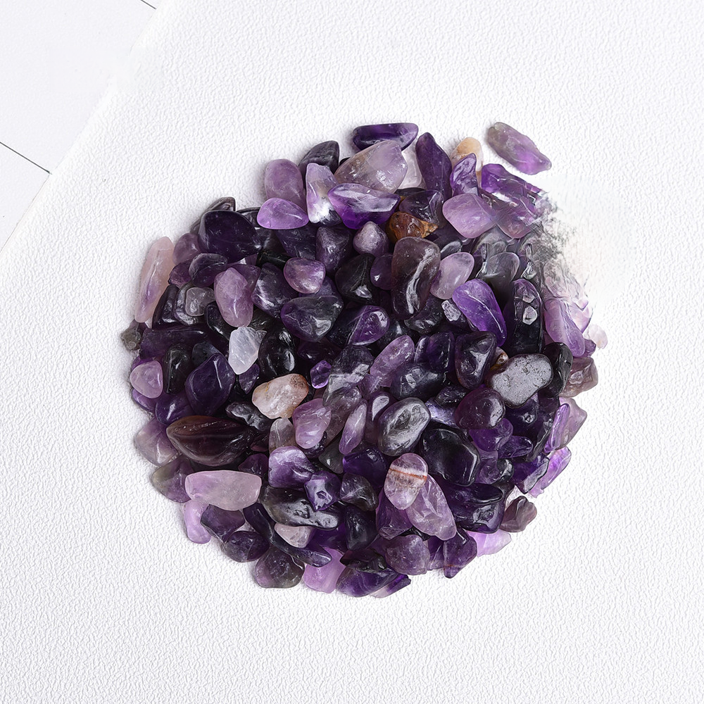 Natural purple yellow white powder crystal fluorite rubble Quality Chips 7-9mm 100 Grams