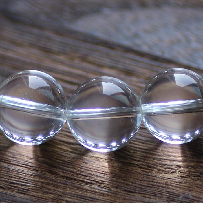 7A Natural Clear Quartz Crystal Round Beads 6mm-12mm Genuine Clear Quartz Bracelet