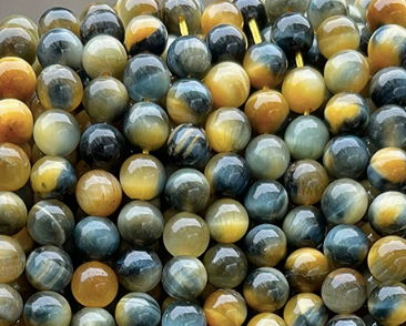 7A Natural Tiger Eye Loose Beads with strand 6 8 10 12mm