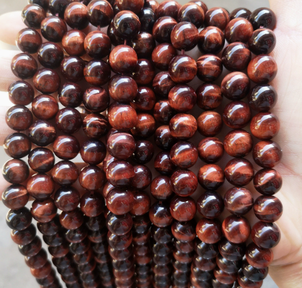 7A Natural Tiger Eye Loose Beads with strand 6 8 10 12mm
